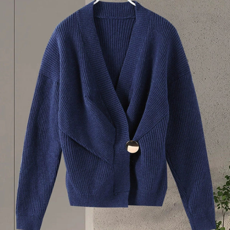 Lunara – Wikkelstijl trui met V-hals en lange mouwen Velani