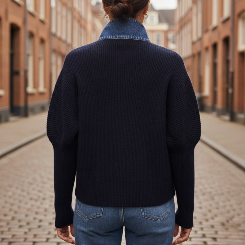 Amelia – Long Sleeve Jacket with Button Closure