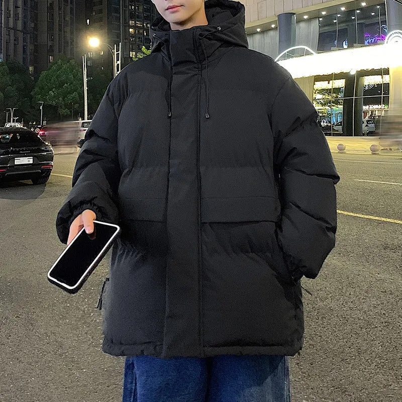 Kieran – Hooded Jacket with Long Sleeves and Ribbed Hem