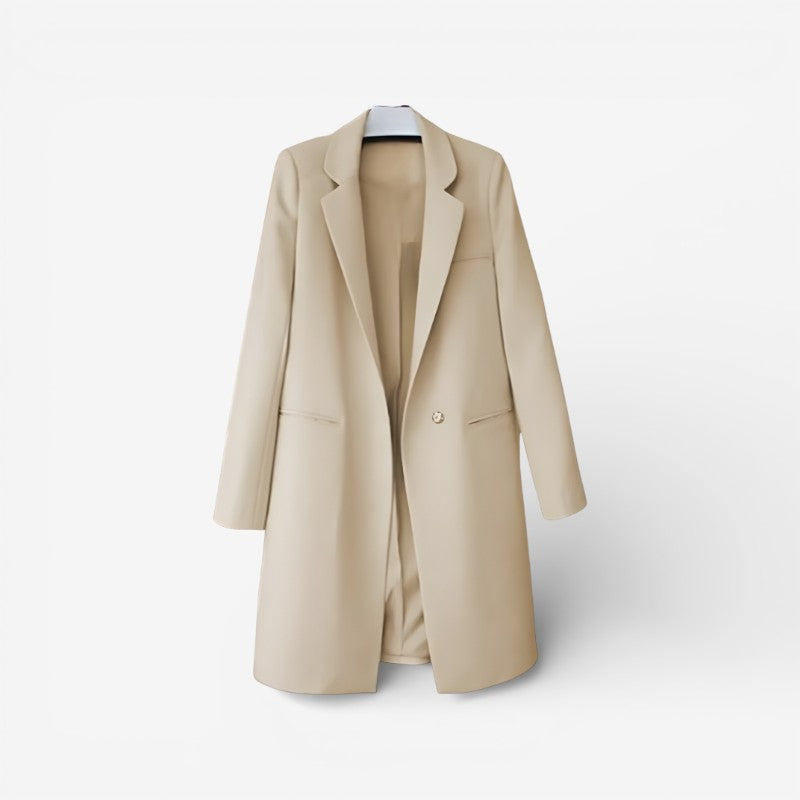 Grace – Long Sleeve Jacket with Down Collar and Button Closure
