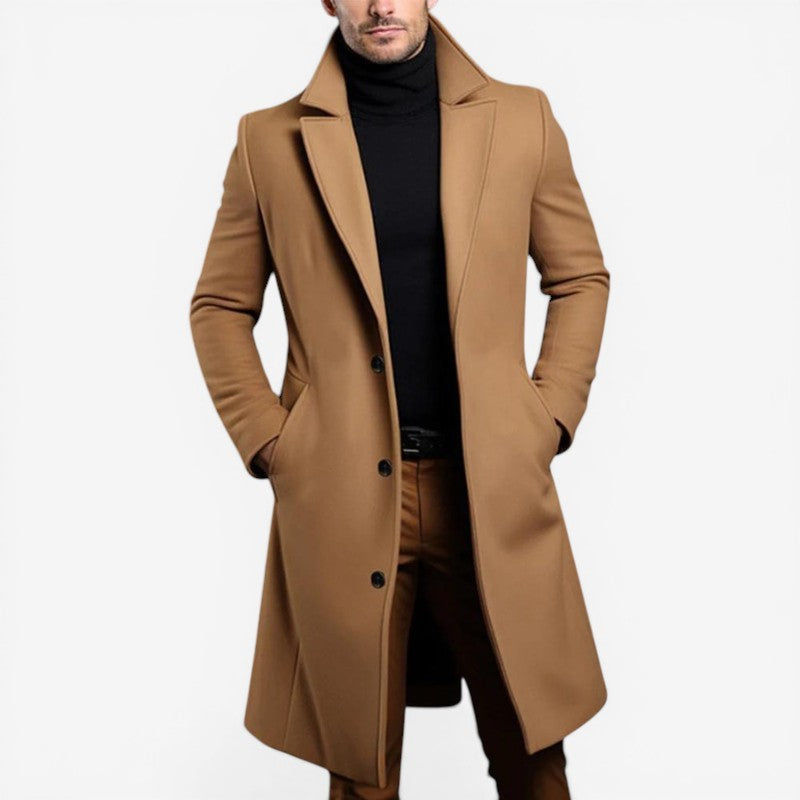 Men's Notched-Collar Trench Coat