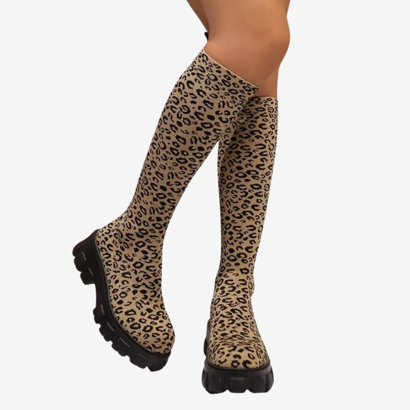 Sophia – High Knee Boots With Anti Slip Grip