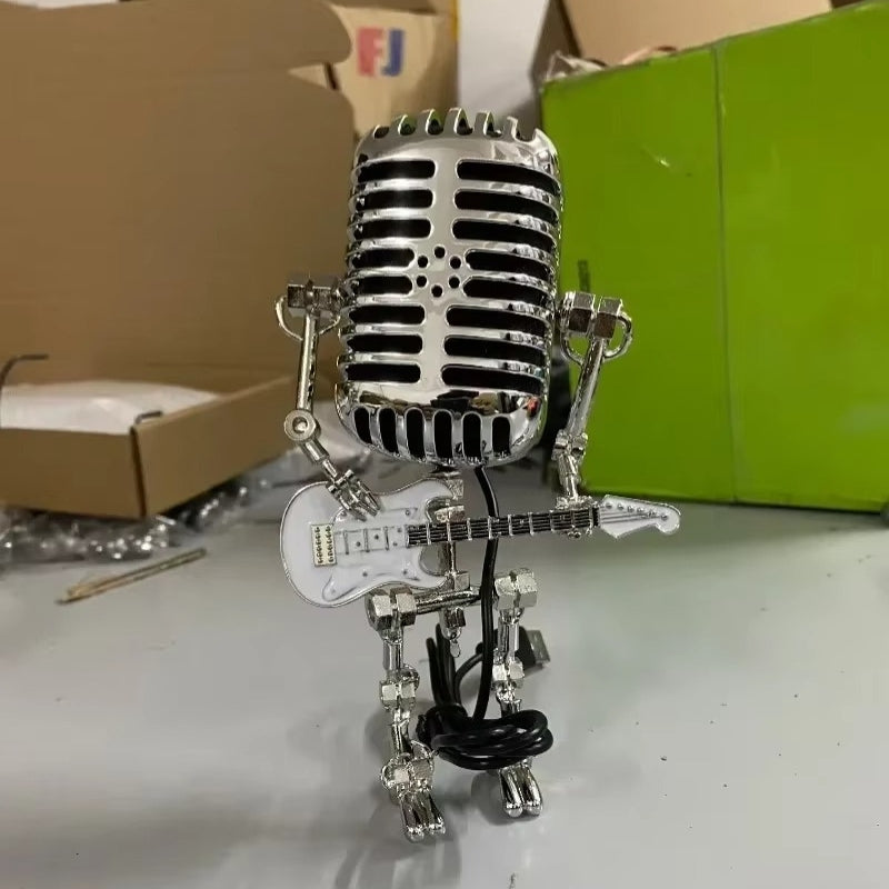 LumiTune – LED Lamp in Robot Microfoon Design met Gitaar Velani