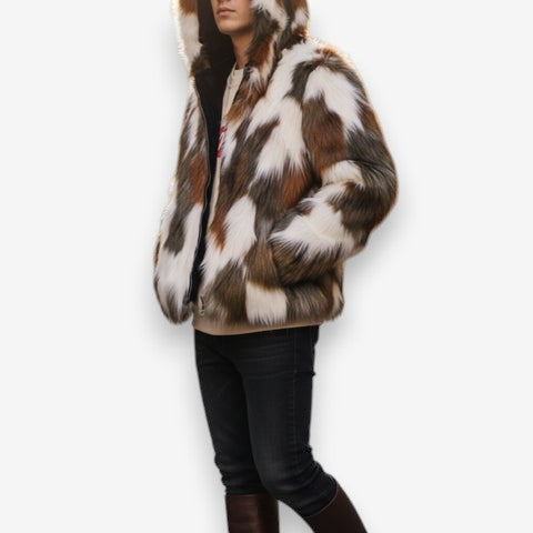 Liam – Long Sleeve Jacket with Hoodie and Zipper Closure