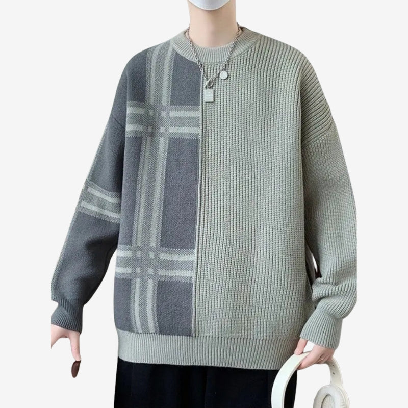 Noah – Long Sleeve Sweater with Ribbed Hem and Round Neck