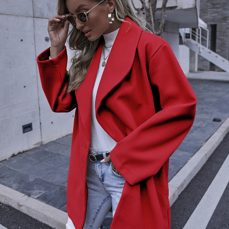 Amelia – Getailleerde Trenchcoat met Capuchon en Enkelvoudige Knopensluiting Velani