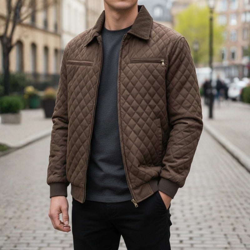 Nathan – Long Sleeve Jacket with Zipper Closure