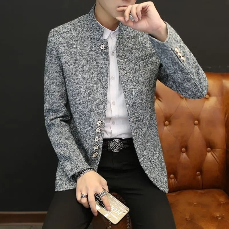 Ethan – Long Sleeve Jacket with Button Detail