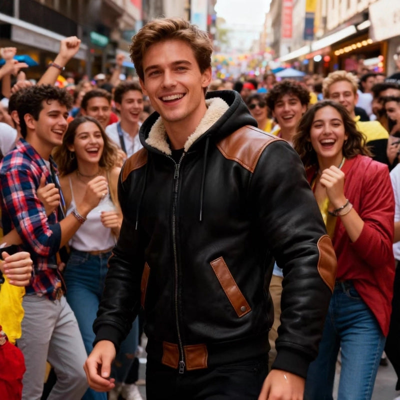 Kevin – Long Sleeve Hooded Jacket with Zipper Closure