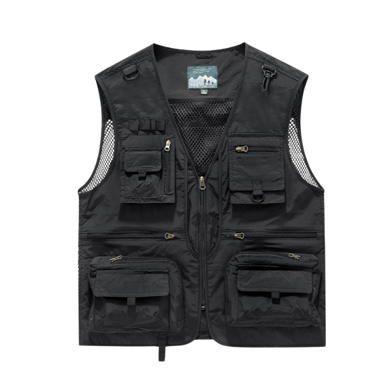 Markus – Mouwloos Vest met Rits en Meerdere Zakjes Velani