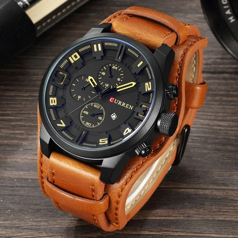 Lachlan – Round Watch with Adjustable Strap and Date Function