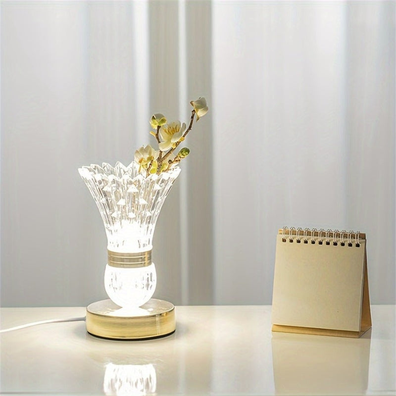 LumiFlora – LED Desk Lamp with Flower Vase Design