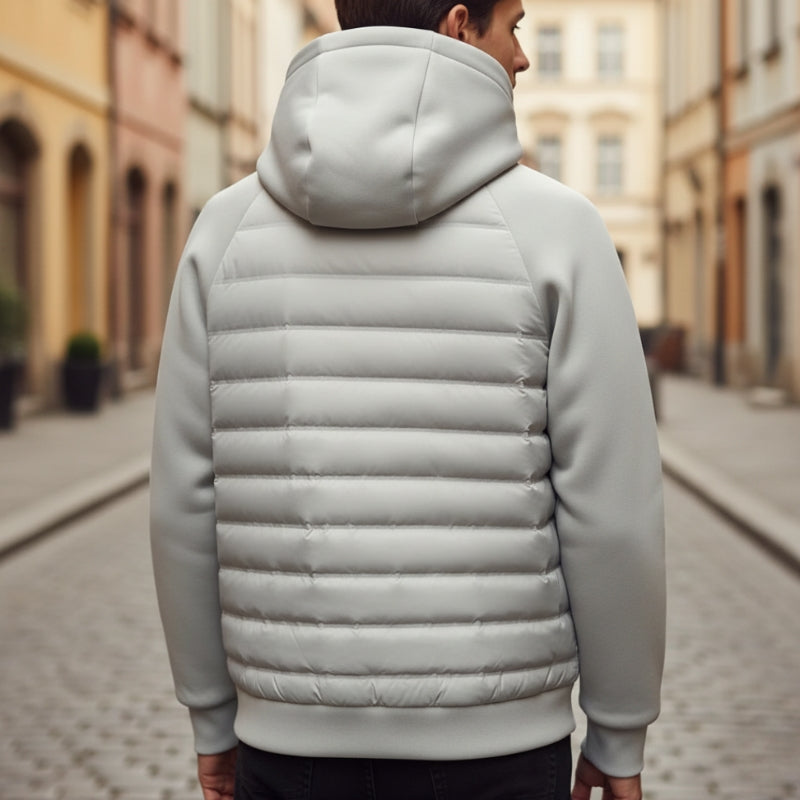 Lucas – Zipper Closure Coat with Hoodie Design