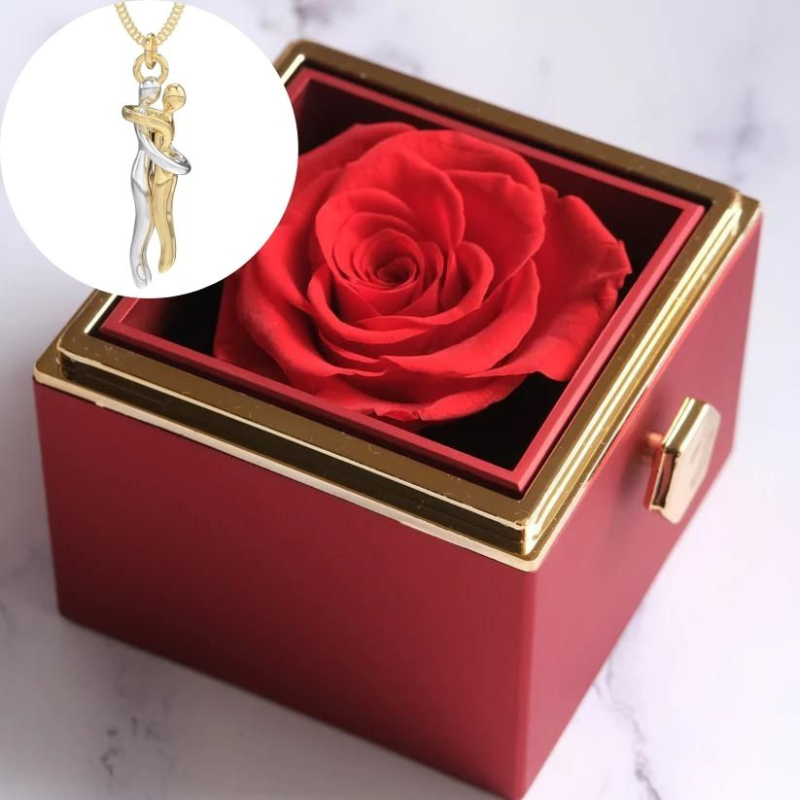Eternal Rose Box with Cuddle Necklace