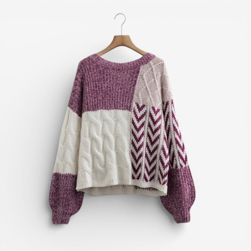 Rebecca – Knotted Sweater With Long Sleeve and Round Neck