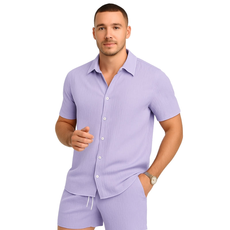 Henry – Tweedelige Set met Shirt met Korte Mouwen en Shorts met Trekkoord Velani