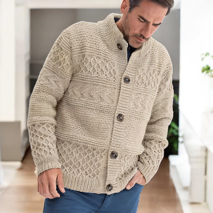 Fabien – Long Sleeve Slim-Fit Button Cardigan