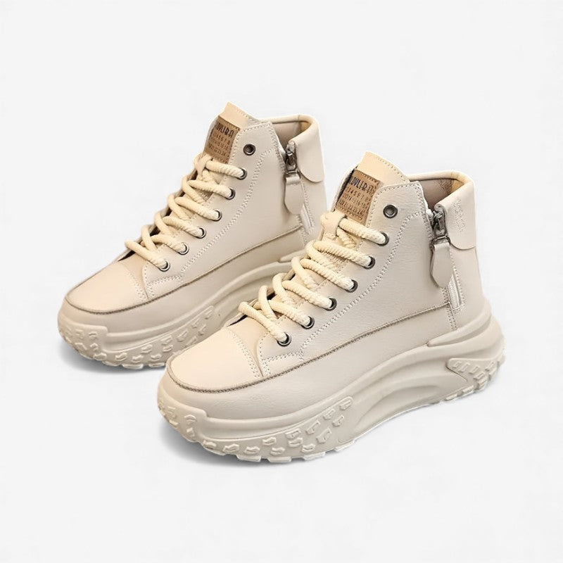 Lina – Non-slip sneakers with lace-up and side zipper