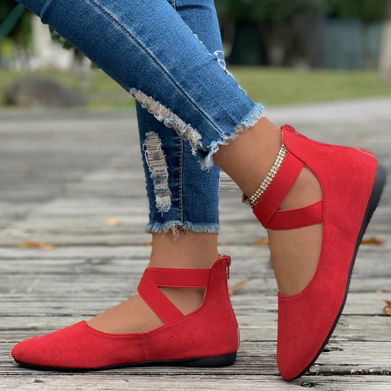 Women’s Flat Shoes with Criss-Cross Straps