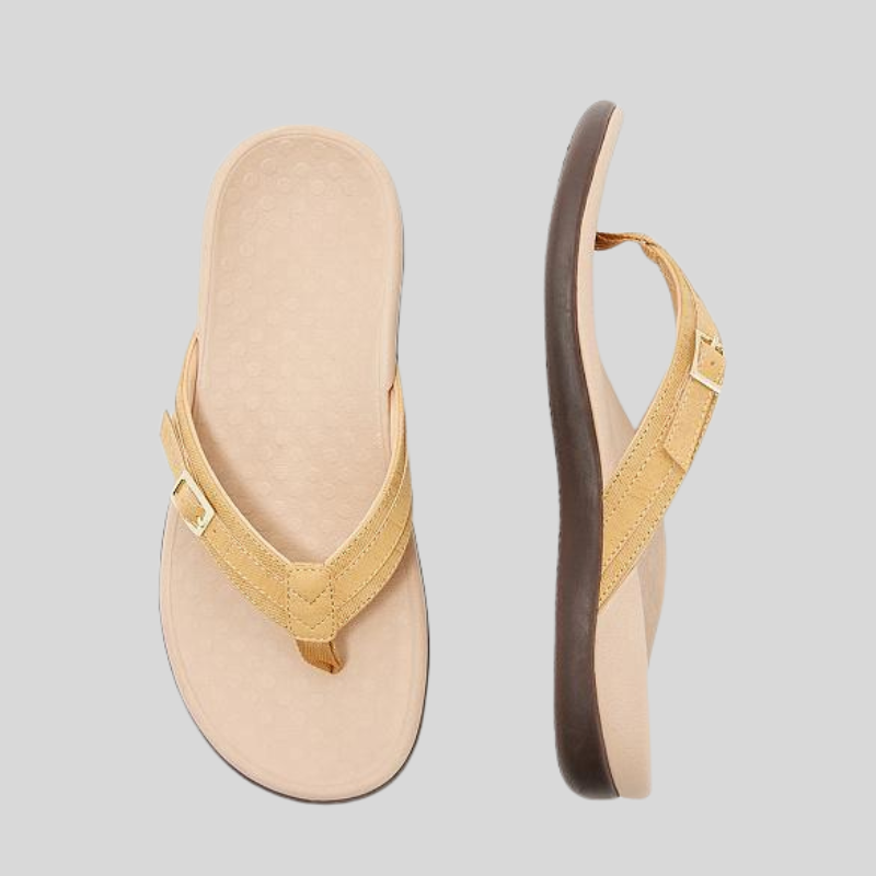 Decorative Buckle Flip-Flop Slippers