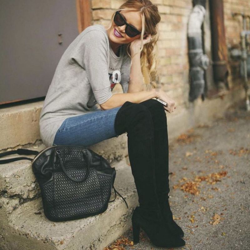 Women Overknee High Heel Boots