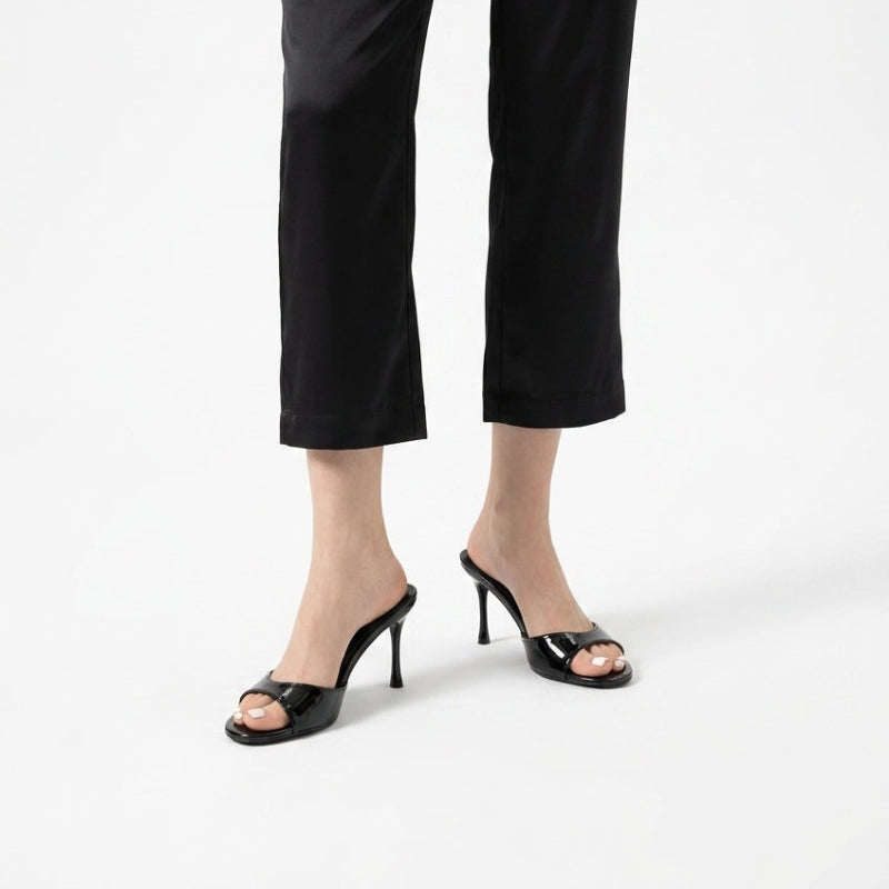 Women's High Heel Sandals with Round Toe Design