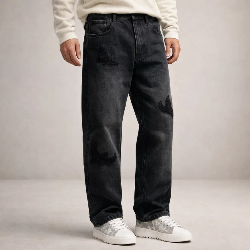 Men's High-Waisted Wide Leg Trousers