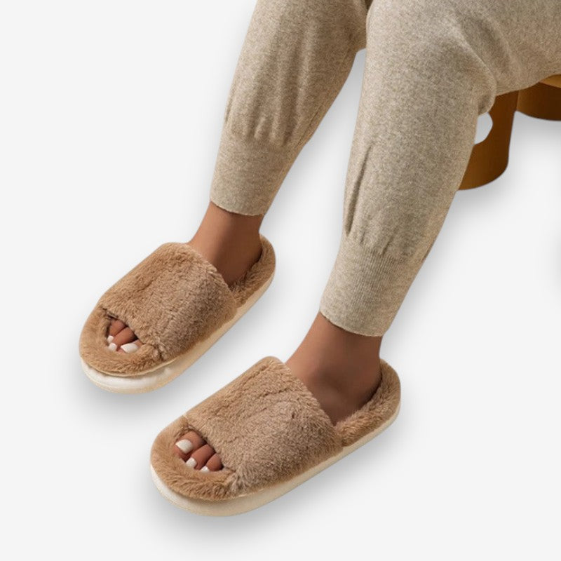Mia – Slippers With Non Slip And Faux Fur Design