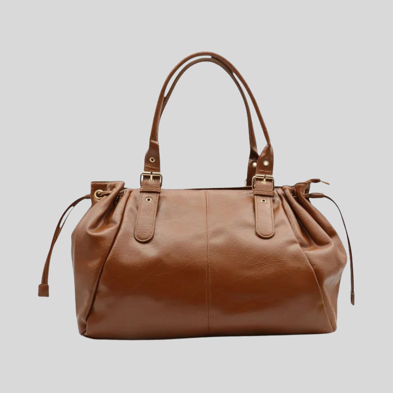 Handbag with Adjustable Strap and Multiple Zipper Compartments