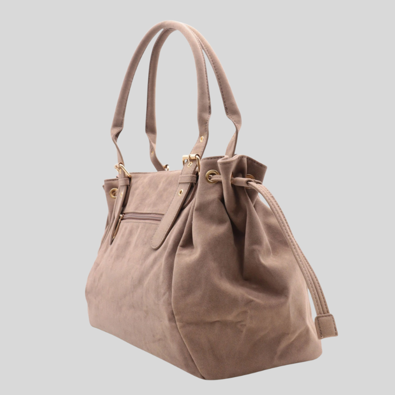 Structured Handbag with Adjustable Buckle Strap