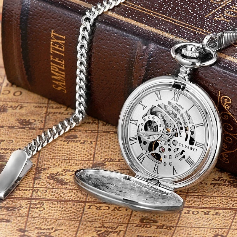 TimeLoom – Pocket Watch with Clear Numbers and Hanging Design