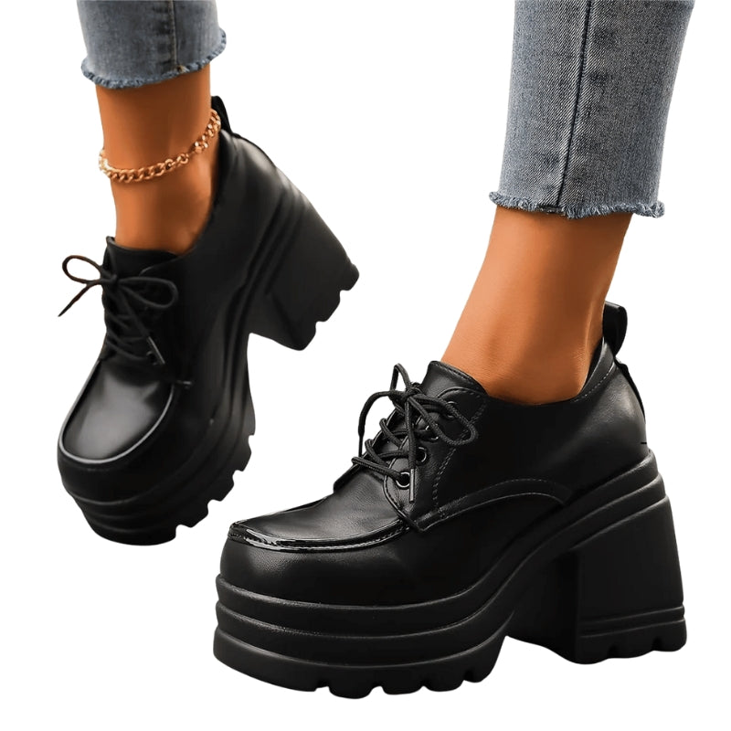 Jasira – Hoge Hakken Sneakers met Ronde Neus Velani