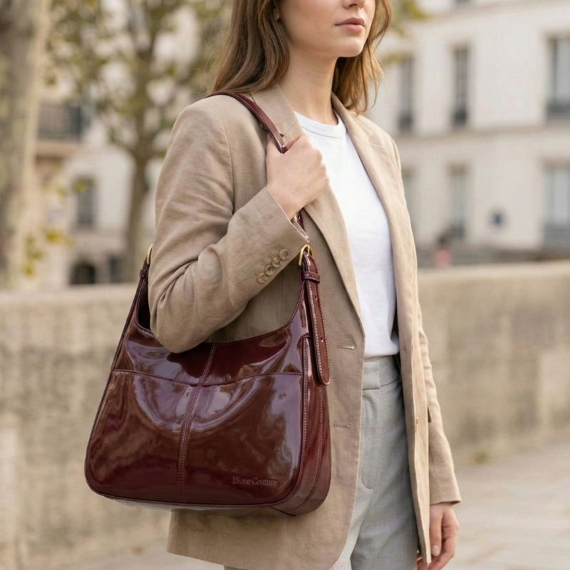 Women Structured Shoulder Bag With Adjustable Strap