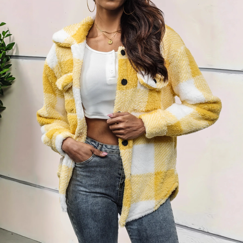 Adrian – Jas met Lange Mouwen Knoopsluiting en Zakkenontwerp Velani