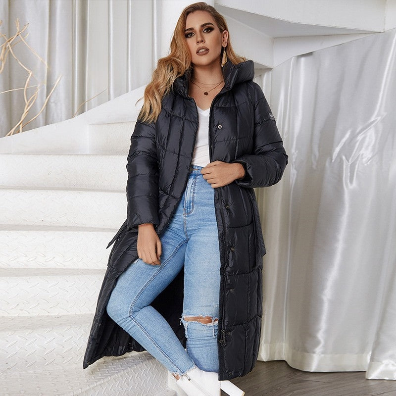 Ella – Long Sleeve Coat with Hoodie Design