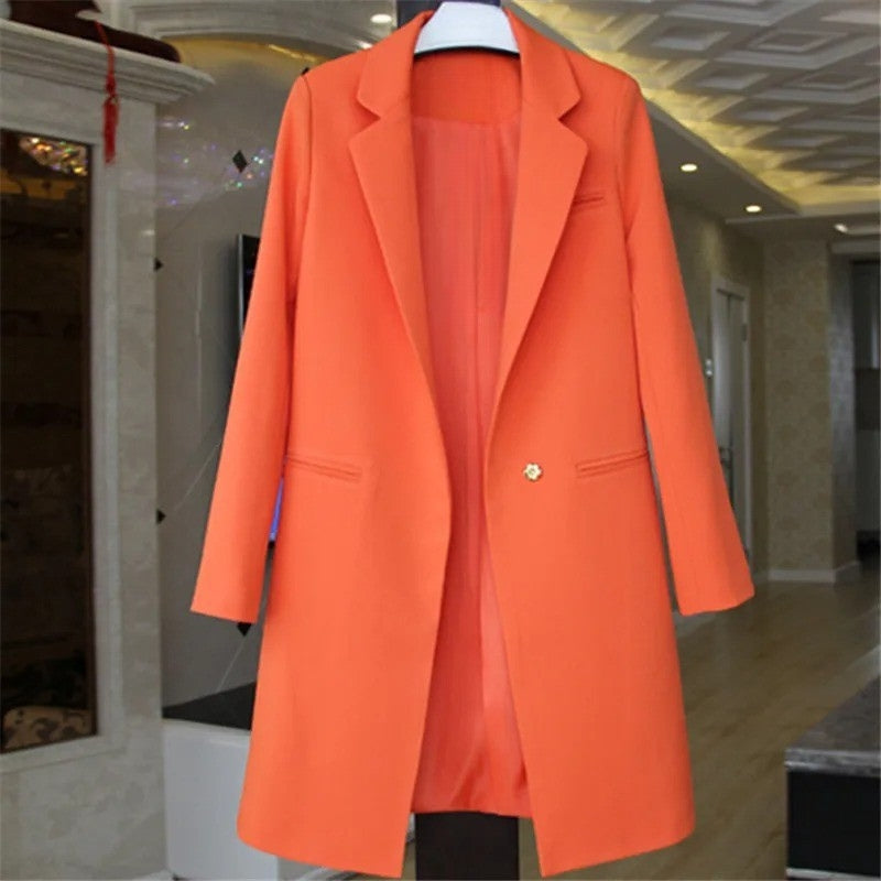 Grace – Long Sleeve Jacket with Down Collar and Button Closure