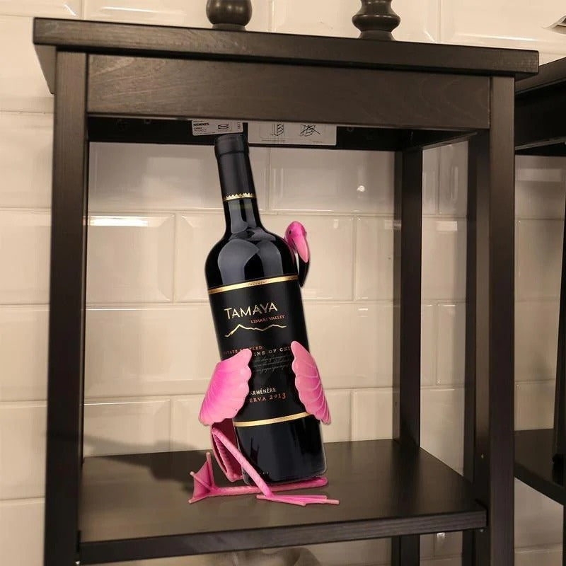 FlamiRack – Artistic Flamingo Bottle Holder