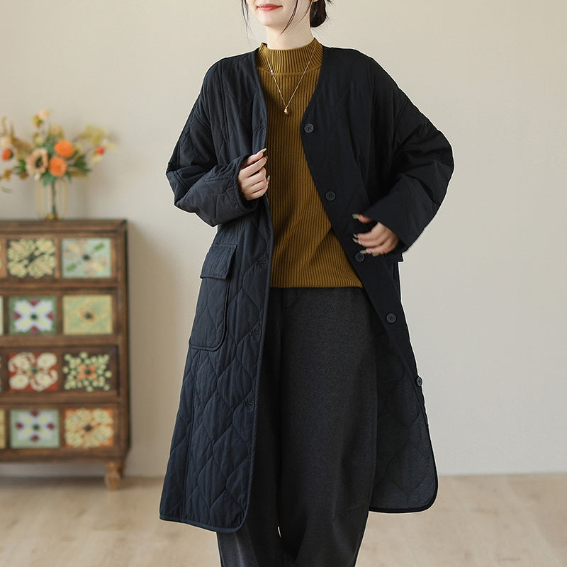 Amber – Oversize Jacket with Button Closure and Front Pocket