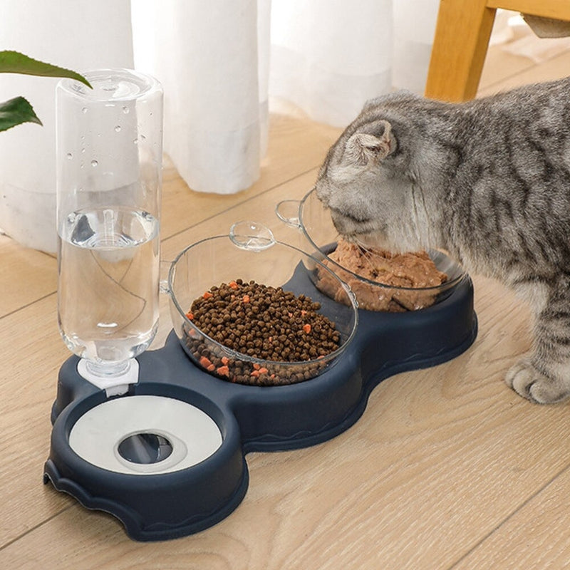 PawBella – Double Pet Bowl with Water Dispenser