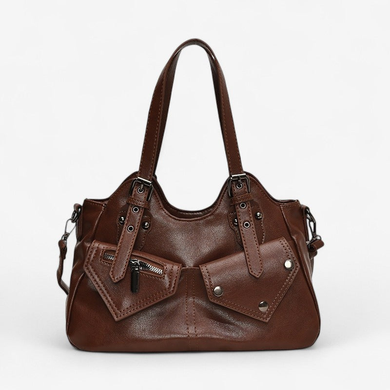 Naomi – Handtas met Meerdere Ritssluitingszakken en Verstelbare Riem Velani