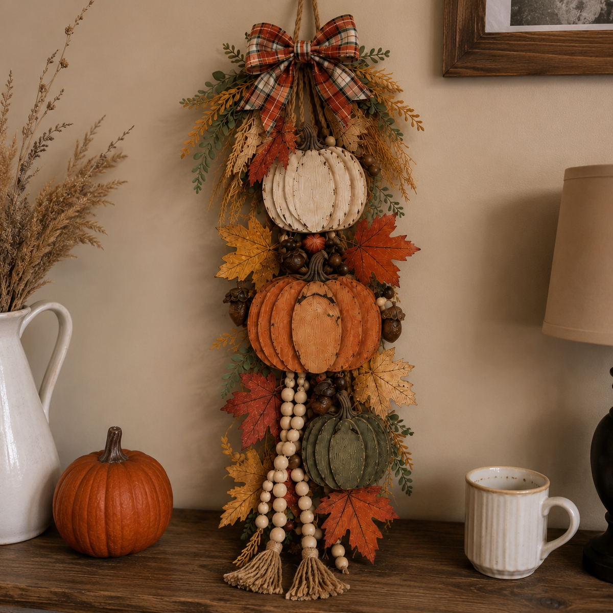 Pumpkinwarm – Wooden Pumpkin Decoration With Led Lights
