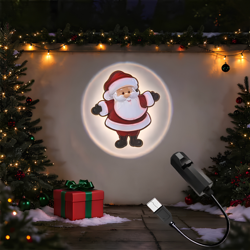 NoelFlakes - Led Projector With Deer And Snowflake Patterns