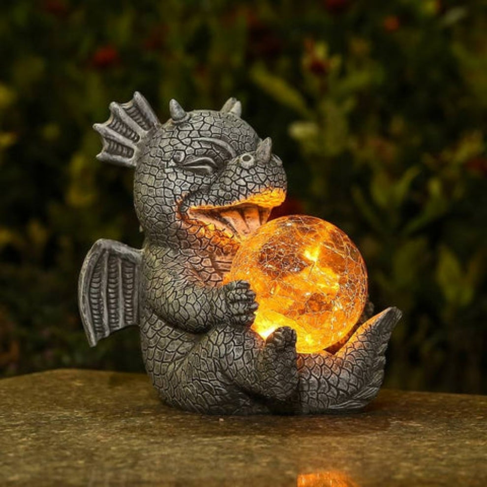 DragonGlow – Oplaadbare Drakenlamp Sculptuur voor Tuindecoratie Velani
