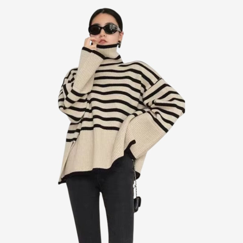 Noor – Oversized sweater met print, lange mouwen en col Velani