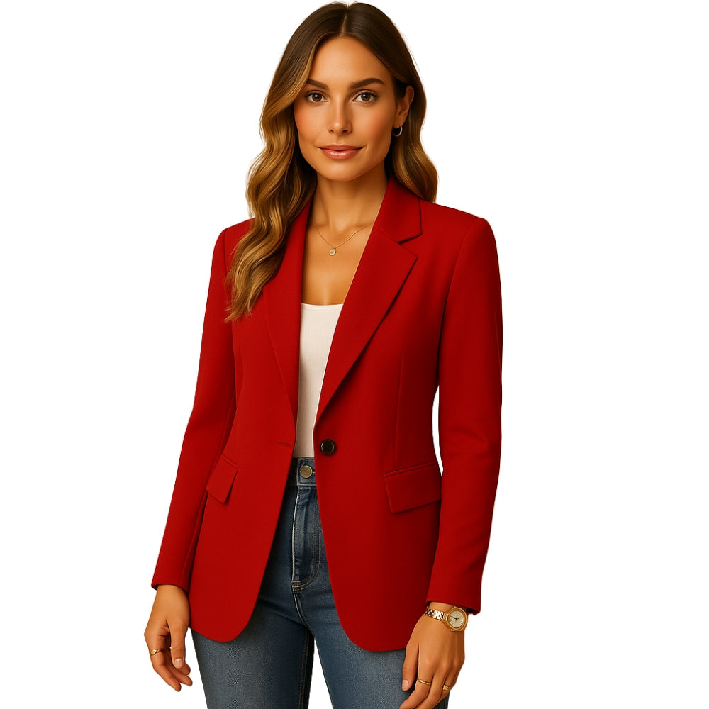 Soraya – Blazer met Lange Mouwen en Reverskraag Velani