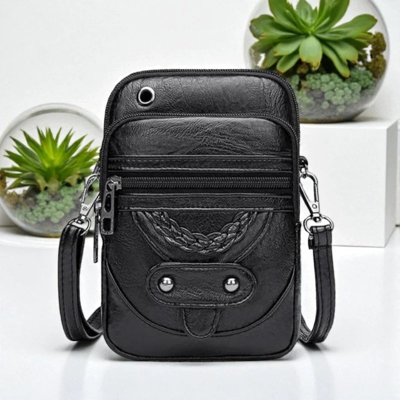 Veena – Crossbodytas met Meerdere Ritssluitingen en Verstelbare Band Velani