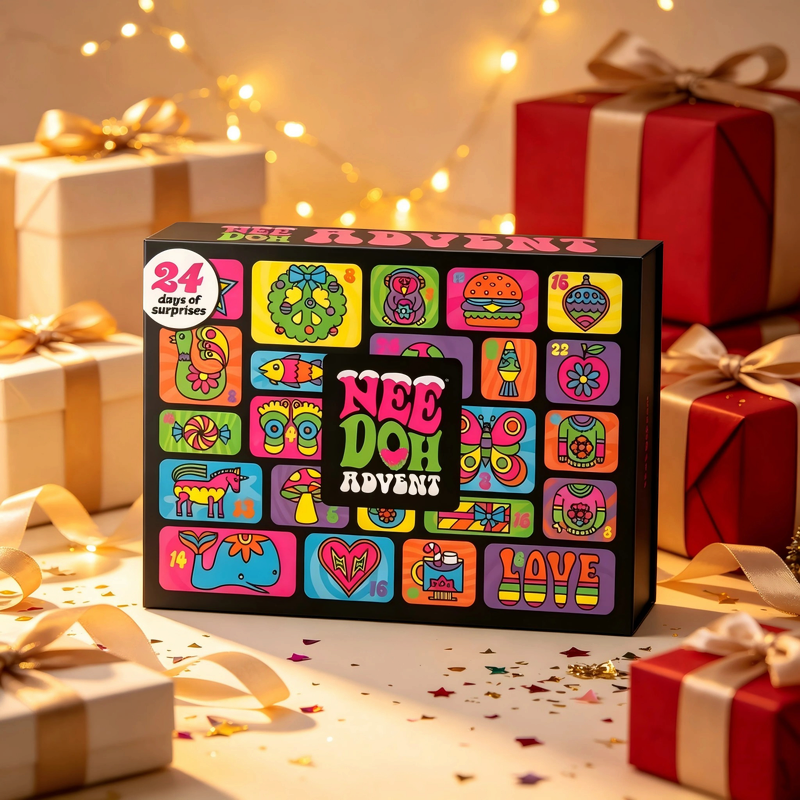 NeedohAdvent – 24-Day Squeeze Toy Advent Calendar with Soft Stress Toys