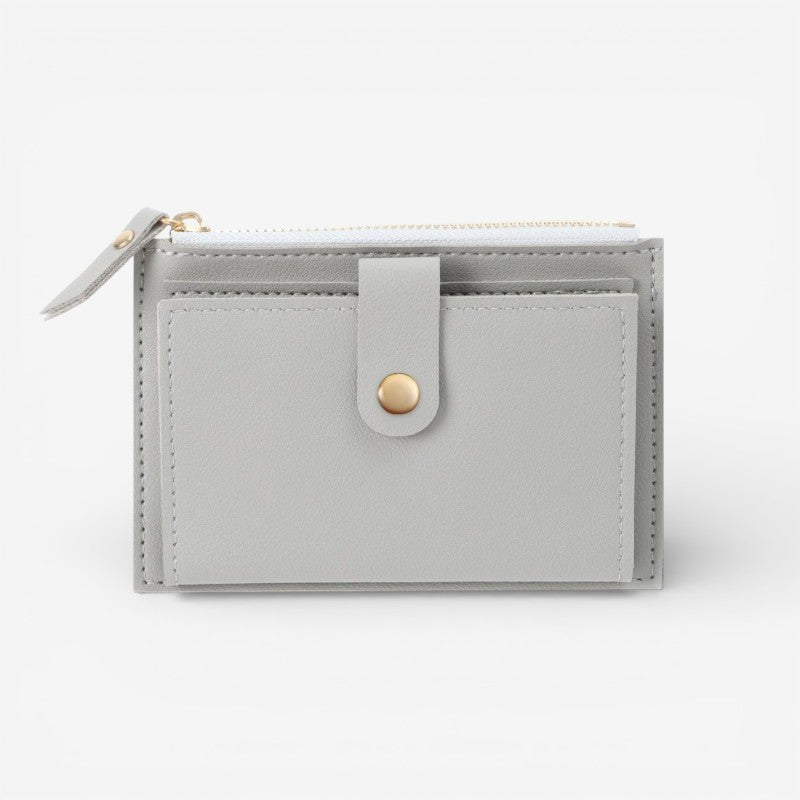 Freya – Slim wallet with zipper and hasp for cards and coins