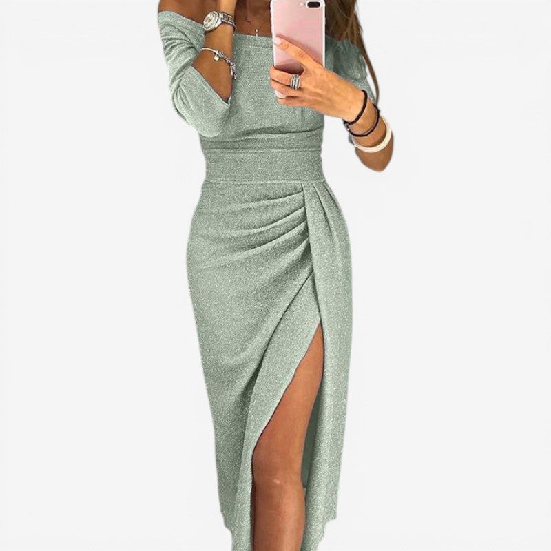 Women's Off Shoulder Long Sleeve Dress