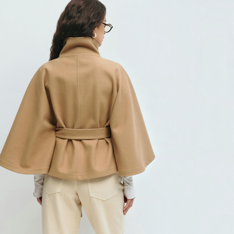 Chic Women's Flare Sleeve Overcoat